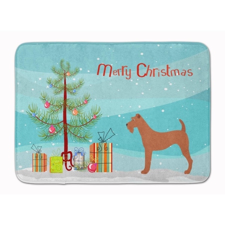 Carolines Treasures Irish Terrier Christmas Machine Washable Memory Foam Mat BB8438RUG